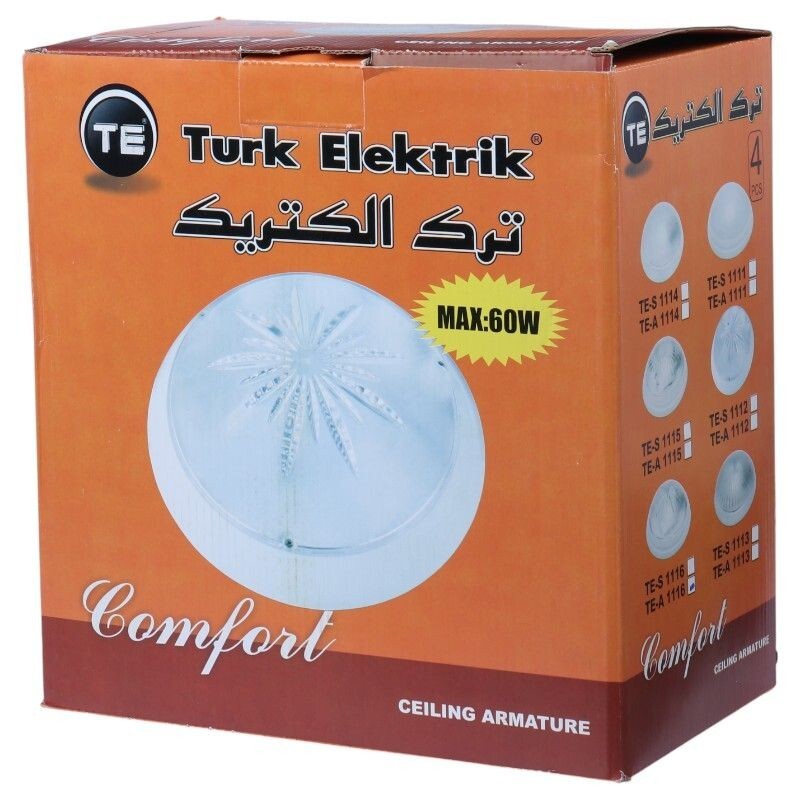 چراغ سقفی روکار ترک الکتریک TE-A 1116 بسته 4 عددی