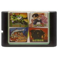 کارتریج چهار لبه بازی موتور سوپر هنگ آن و نورترن کن و عصر حجر و بتمن سگا کد Y410