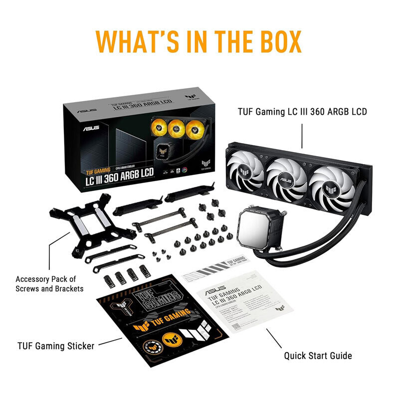خنک کننده مایع پردازنده ایسوس TUF Gaming LC III 360 ARGB LCD