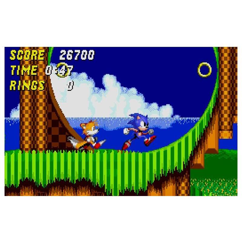 کارتریج پنج لبه بازی علاءالدین و سونیک ۳ و مسابقه خیابانی و سوپر موناکو و تاندربرد سگا کد DT-3201