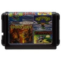 کارتریج پنج لبه بازی گلدن اکس 2 و کامیکس زون و بتل تودز و پری دریایی و شورش در شهر سگا کد BYAD20