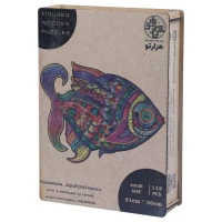 پازل چوبی 112 تکه هزارتو طرح ماهی کد 010994