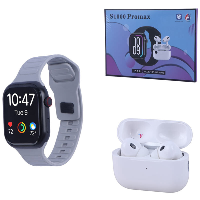 پکیج ساعت هوشمند و هندزفری بلوتوثی S1000 Promax