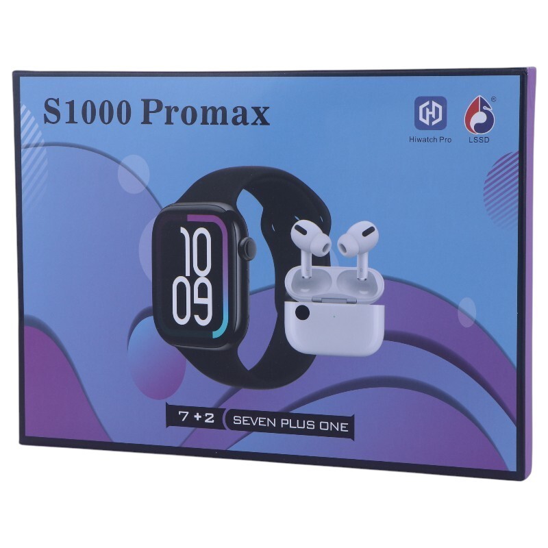 پکیج ساعت هوشمند و هندزفری بلوتوثی S1000 Promax