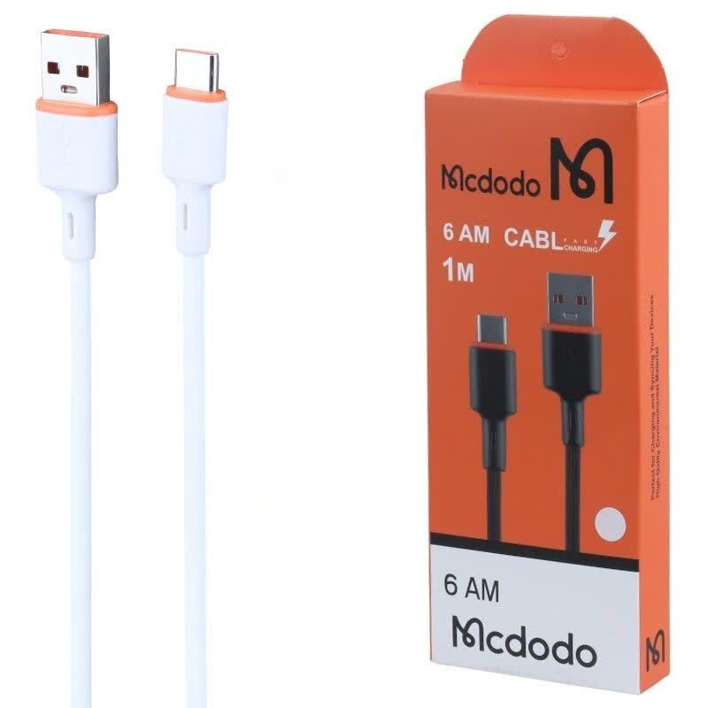 کابل تایپ سی فست شارژ 6 آمپر مک دودو High Copy طول 1 متر کد 2