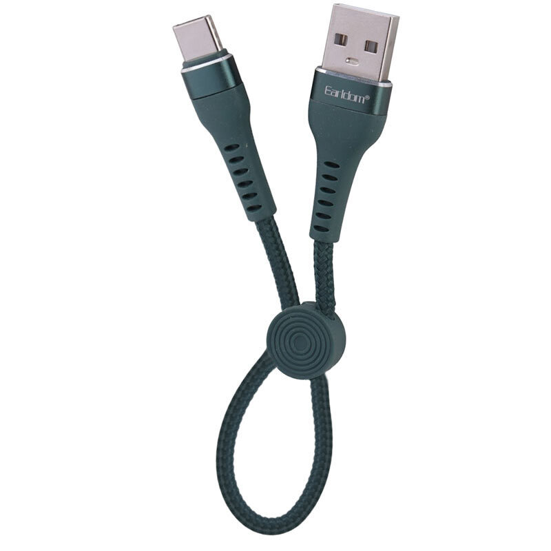 کابل کوتاه تایپ سی فست شارژ 3 آمپر ارلدام EC-094M طول 25 سانتی متر