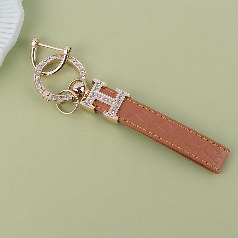 جاکلیدی بند چرمی نگین دار