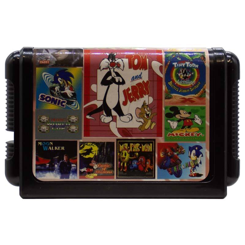 کارتریج سی لبه بازی بتمن و سونیک و تام و جری و تاینی‌ تون و میکی‌ ماوس و مون واکر و پک‌ من سگا کد DT-32033