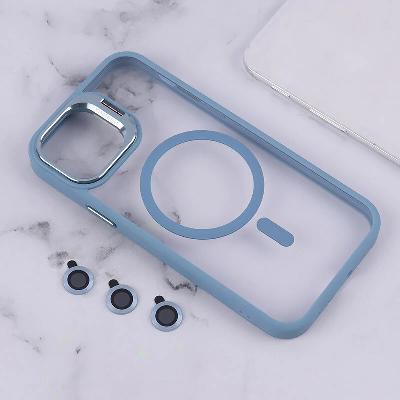 قاب PC مگ سیف استندشو با محافظ لنز رینگی آیفون iPhone 12 / 12 Pro