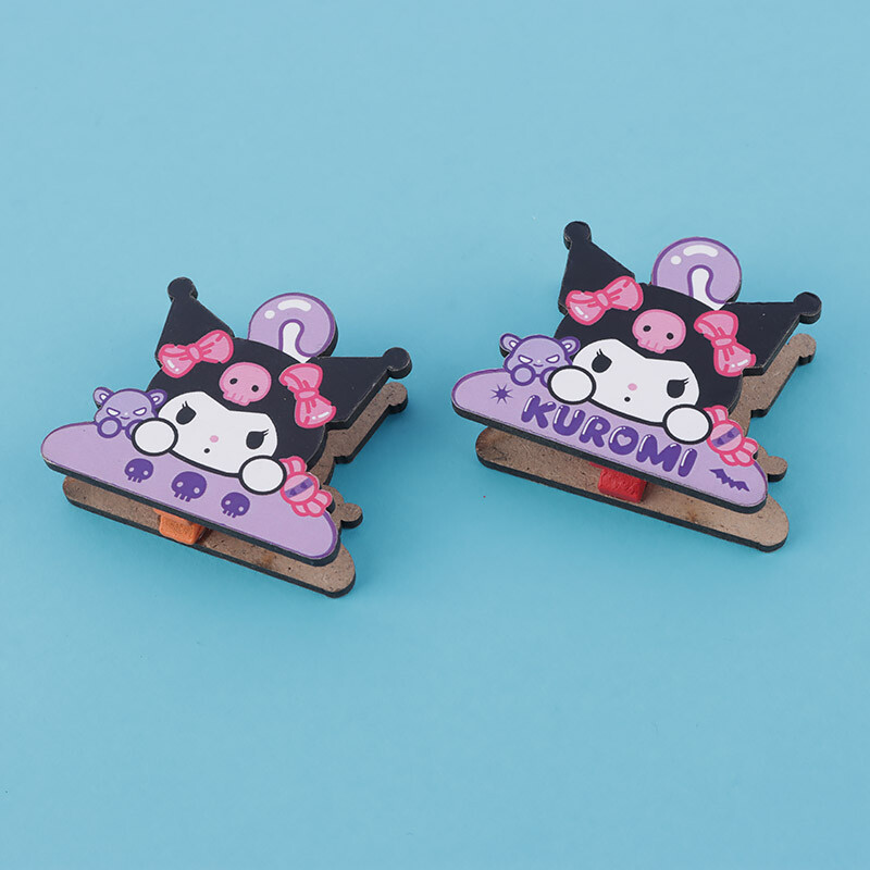 گیره چوبی طرح دوبل فانتزی کرومی