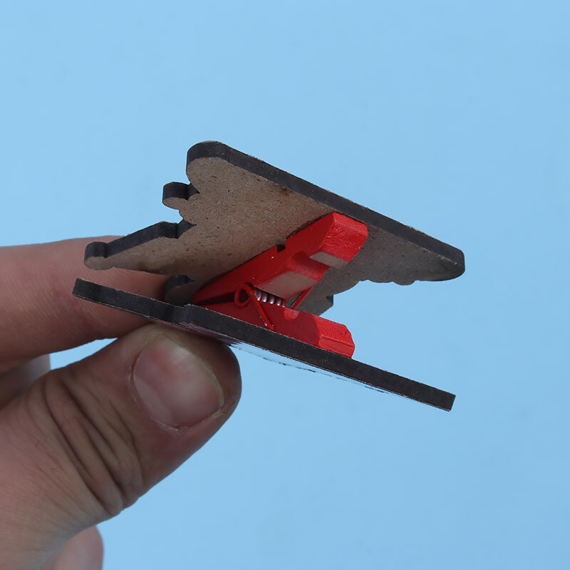 گیره چوبی طرح دوبل فانتزی کرومی