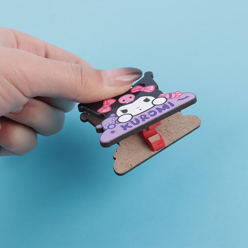 گیره چوبی طرح دوبل فانتزی کرومی