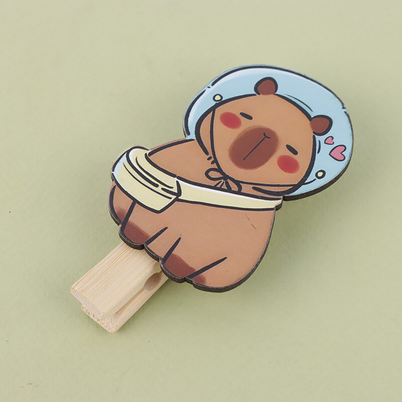 گیره چوبی بزرگ طرح موش خرمایی بسته 20 عددی