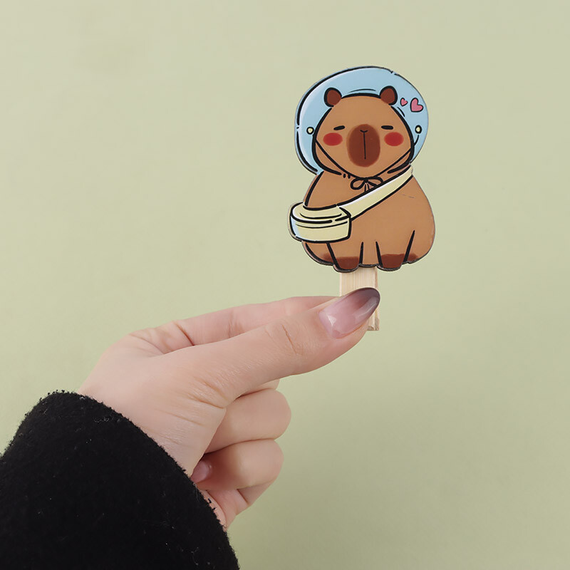 گیره چوبی بزرگ طرح موش خرمایی بسته 20 عددی