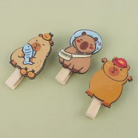 گیره چوبی بزرگ طرح موش خرمایی بسته 20 عددی