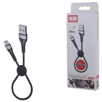 کابل کوتاه میکرو یو اس بی فست شارژ 3 آمپر ارلدام EC-094M طول 25 سانتی متر
