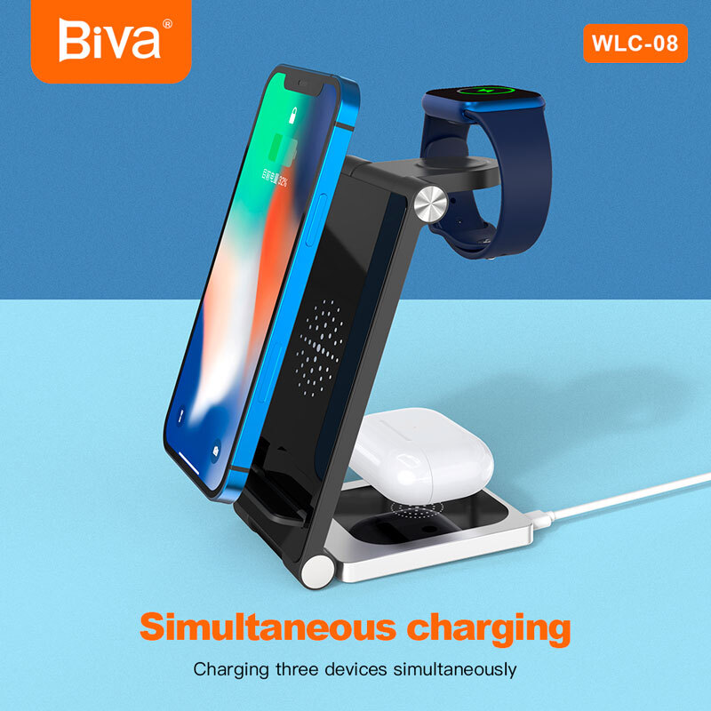 شارژر بی سیم و استند رومیزی Biva WLC-08 15W