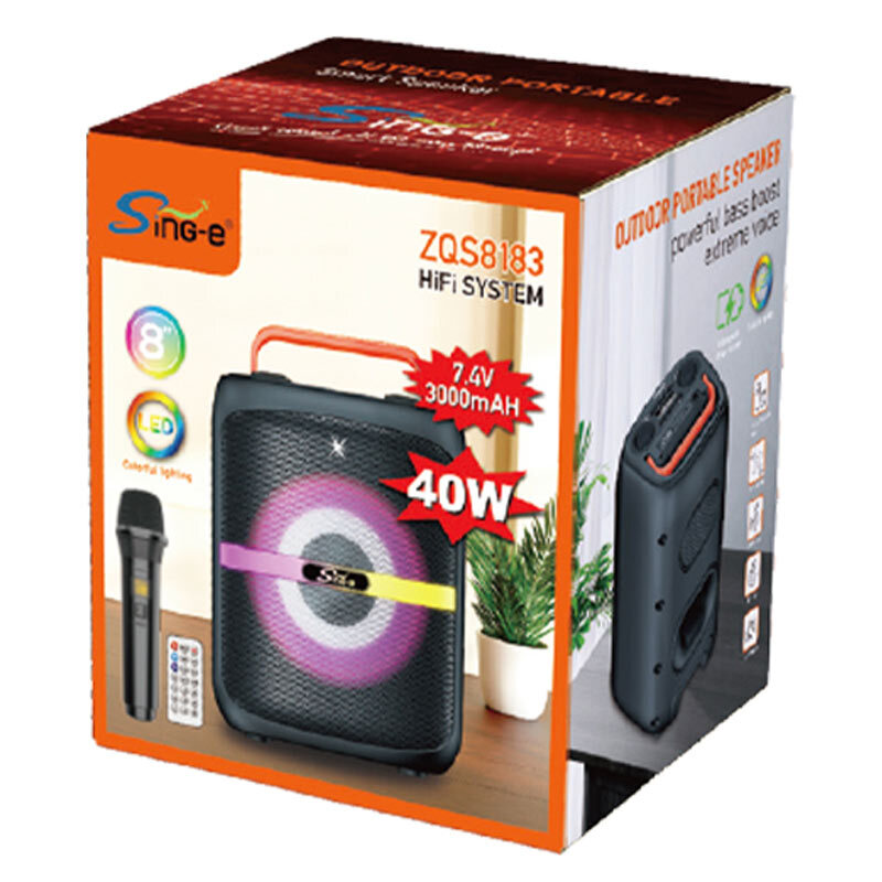اسپیکر بلوتوثی سینگ ای ZQS8183 + میکروفون و ریموت کنترل