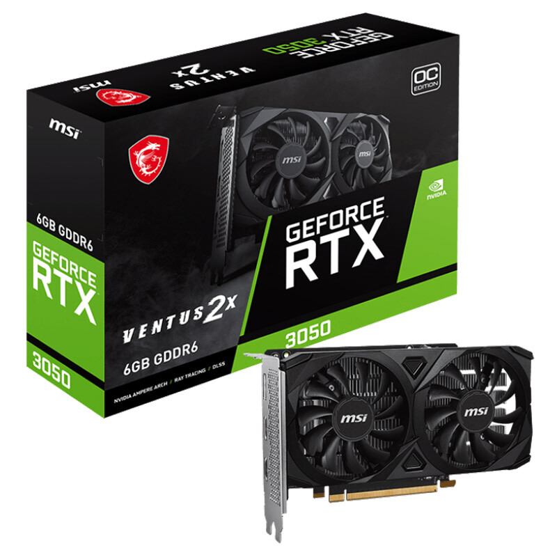 کارت گرافیک MSI GeForce RTX 3050 VENTUS 2X E OC 6GB GDDR6 96Bit