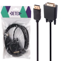 کابل تبدیل Display به DVI دیتکس پلاس +Detex طول 1.8 متر