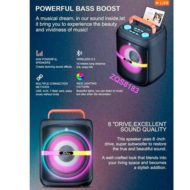 اسپیکر بلوتوثی سینگ ای ZQS8183 + میکروفون و ریموت کنترل