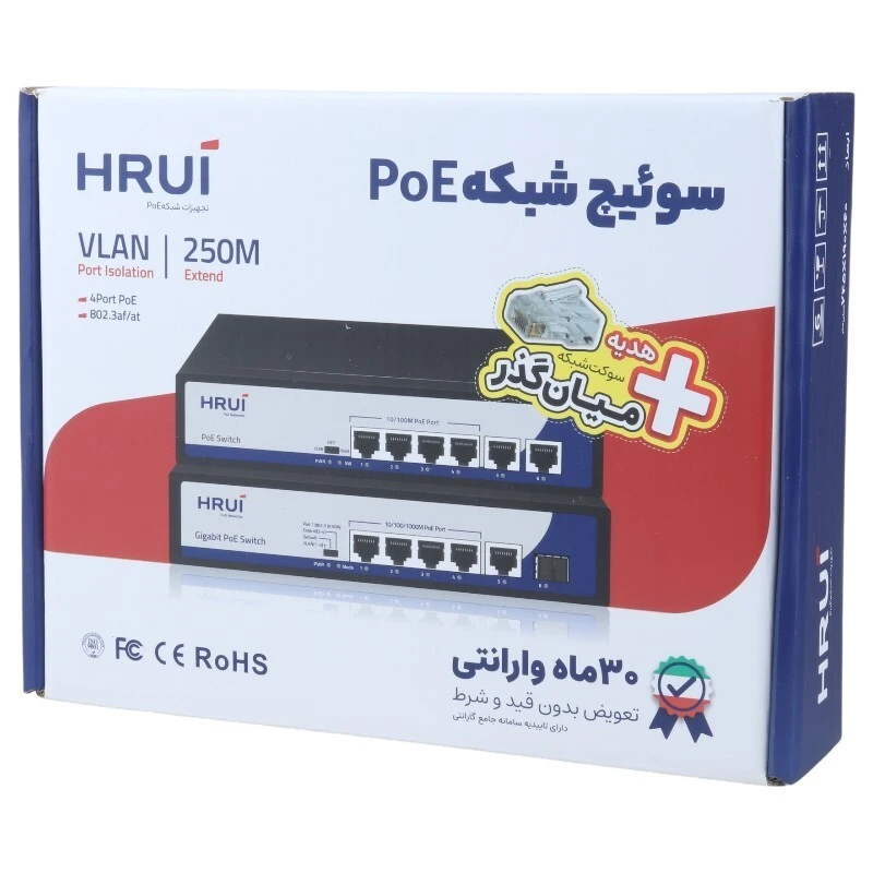 سوییچ 4 پورت POE اچ آر یو آی HR900-AFG-42N