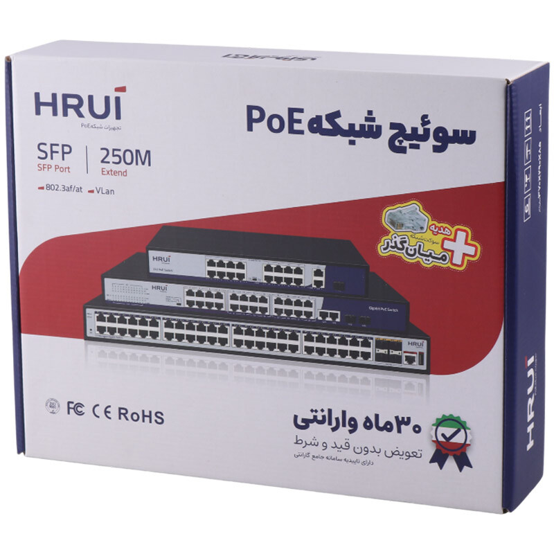 سوییچ 19 پورت POE اچ آر یو آی HR900-AF-1621GS-300