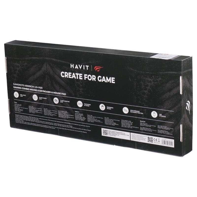 کیبورد و موس گیمینگ هویت Gamenote KB889CM + پد موس