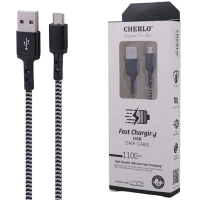 کابل میکرو یو اس بی فست شارژ 2.4 آمپر چرلو طول 1.1 متر کد 3