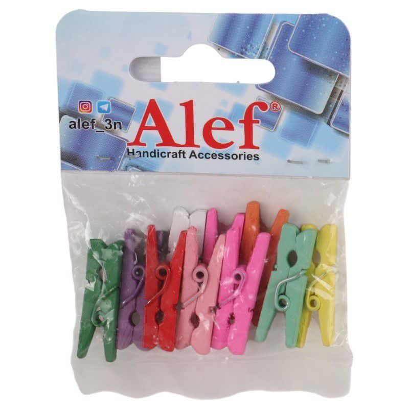 گیره چوبی کوچک Alef بسته 10 عددی