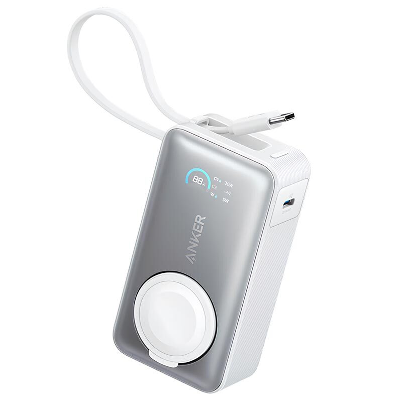 پاور بانک بی سیم فست شارژ انکر MagGo A1657 PD 30W ظرفیت 10000 میلی آمپر ساعت