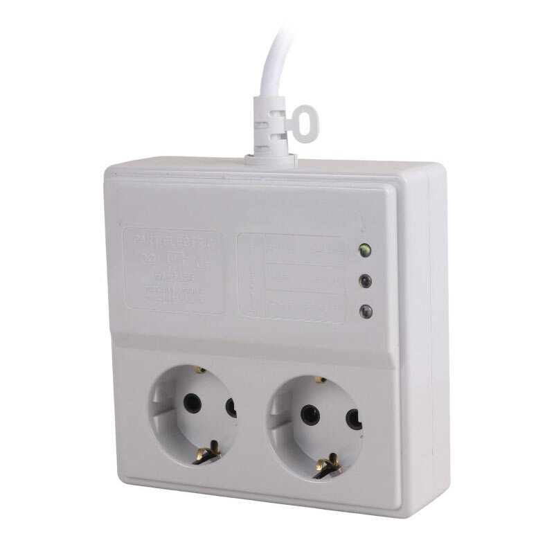 محافظ برق یخچال و فریزر 2 خانه ارت دار پارت الکتریک 817 با کابل 3 متری