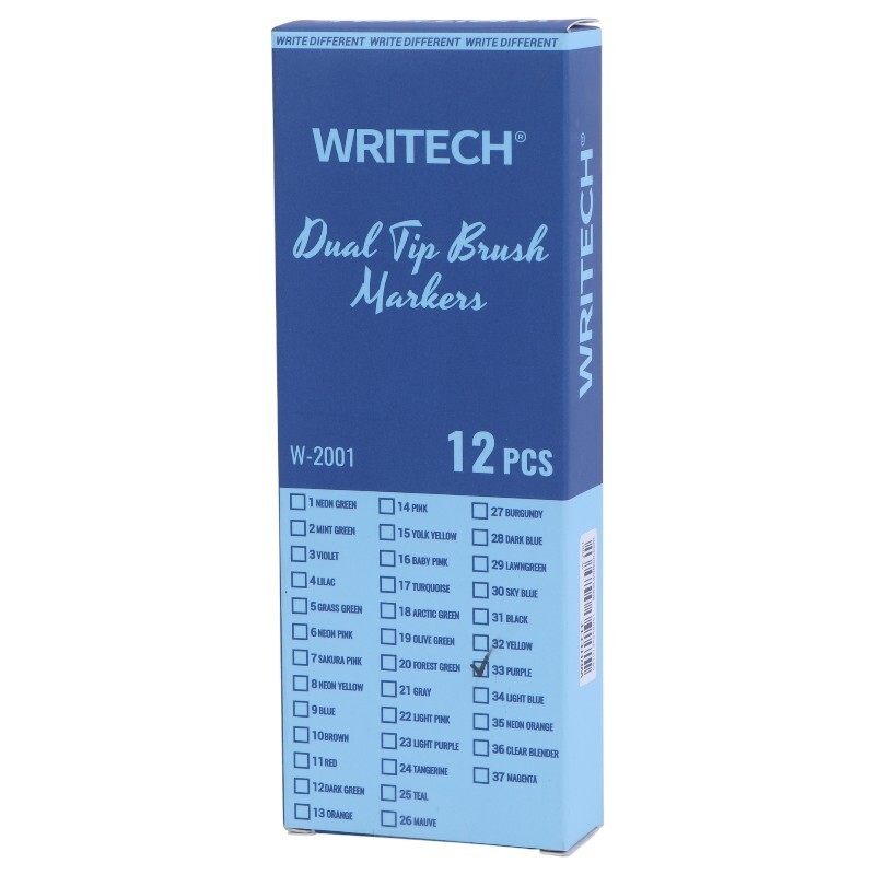 ماژیک تاچ براش دو سر رایتک W-2001 بسته 12 عددی