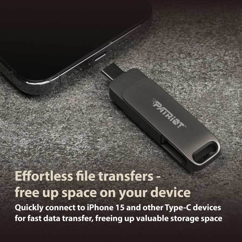 فلش 64 گیگ پاتریوت Patriot Rage R550 OTG Type-C USB3.2