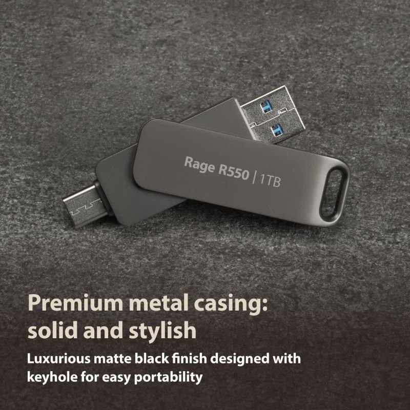 فلش 128 گیگ پاتریوت Patriot Rage R550 OTG Type-C USB3.2