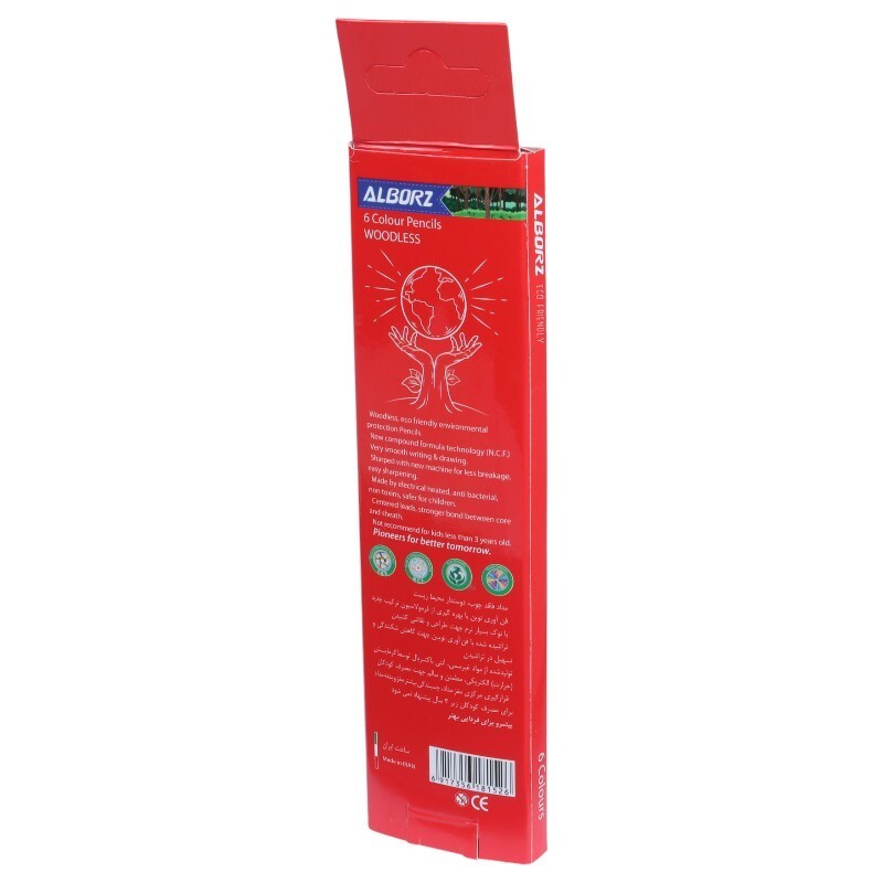 مداد رنگی 6 رنگ البرز