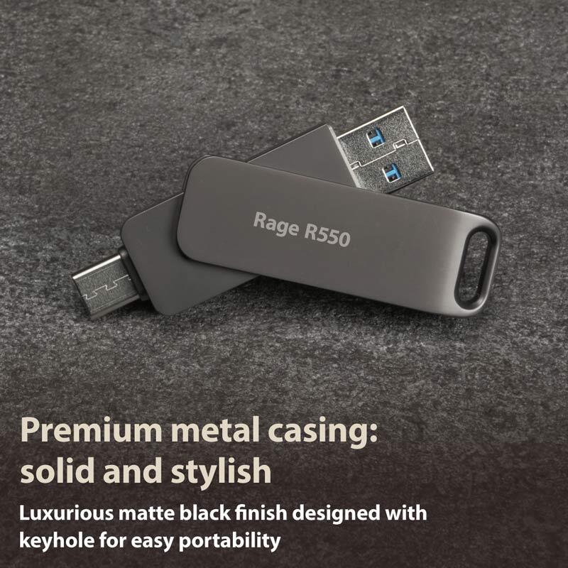 فلش 256 گیگ پاتریوت Patriot Rage R550 OTG Type-C USB3.2