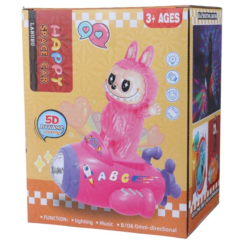 رقص نور موزیکال گردان طرح لبوبو هواپیما سوار Nan Rong Toys NR617-317 کد 128