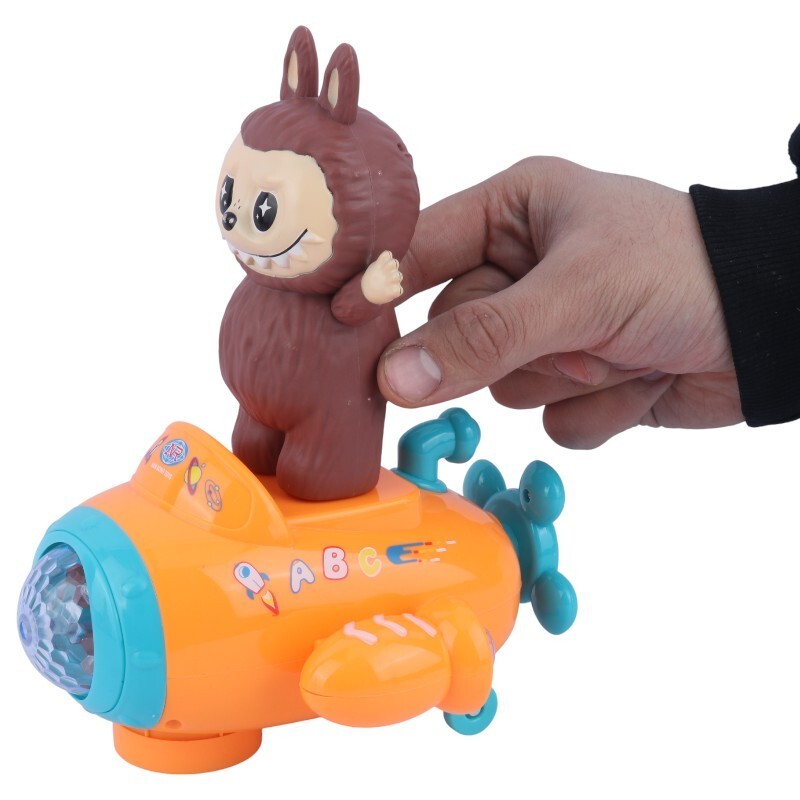 رقص نور موزیکال گردان طرح لبوبو هواپیما سوار Nan Rong Toys NR617-317 کد 128