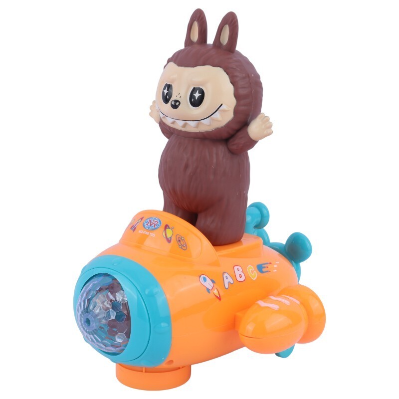 رقص نور موزیکال گردان طرح لبوبو هواپیما سوار Nan Rong Toys NR617-317 کد 128