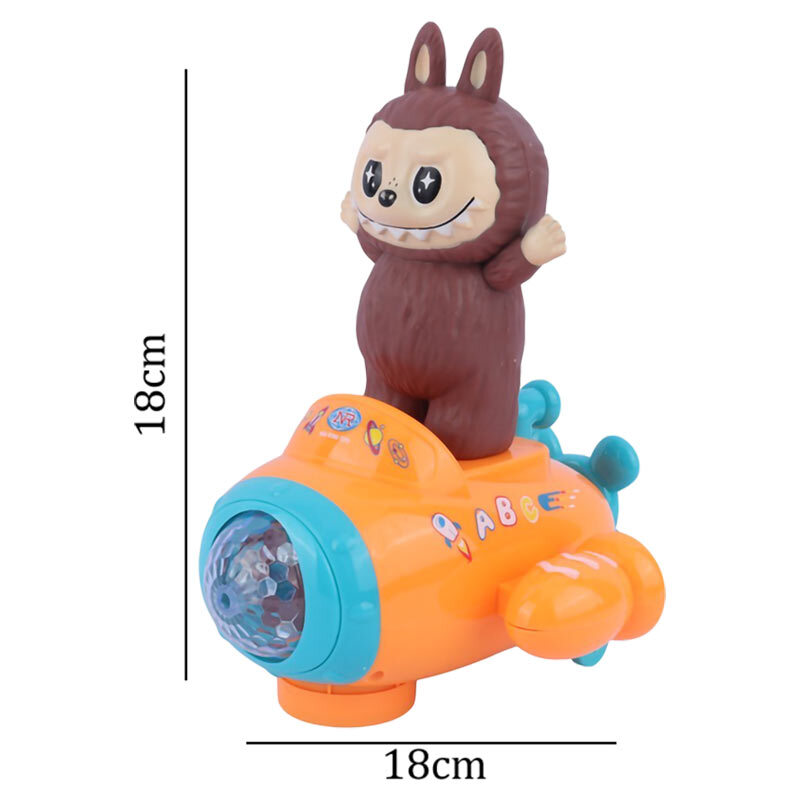 رقص نور موزیکال گردان طرح لبوبو هواپیما سوار Nan Rong Toys NR617-317 کد 128