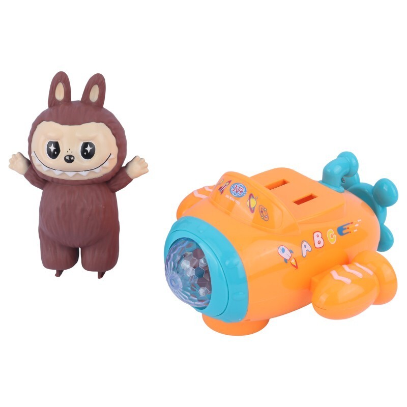 رقص نور موزیکال گردان طرح لبوبو هواپیما سوار Nan Rong Toys NR617-317 کد 128