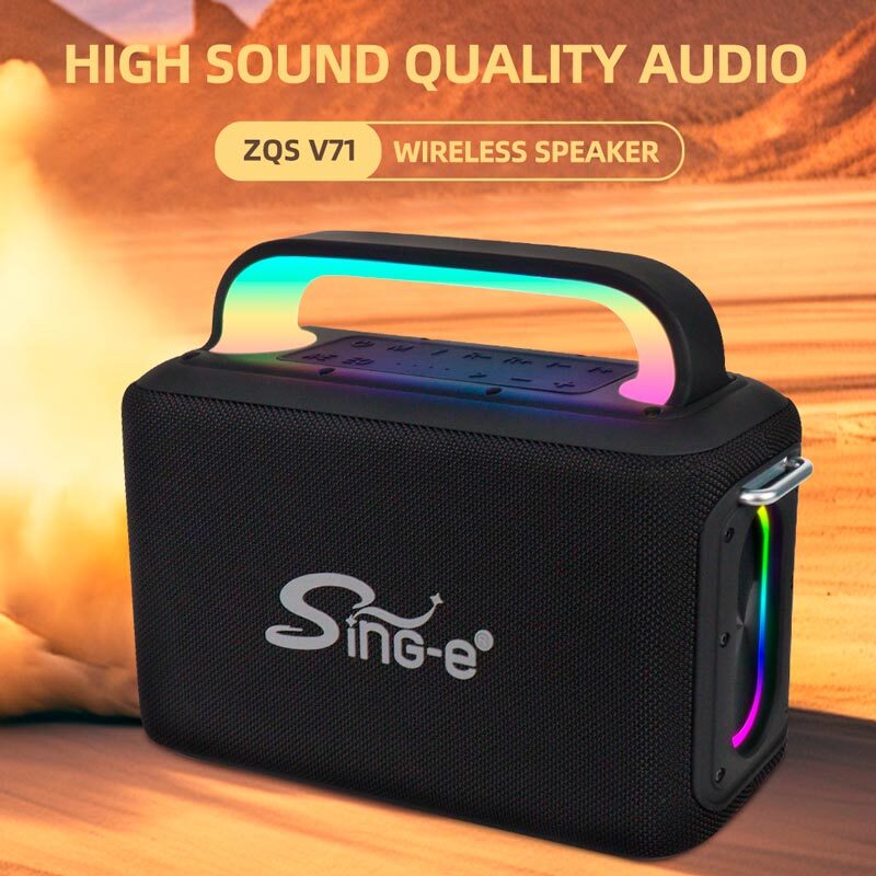 اسپیکر بلوتوثی سینگ ای ZQS V71 + میکروفون و ریموت کنترل