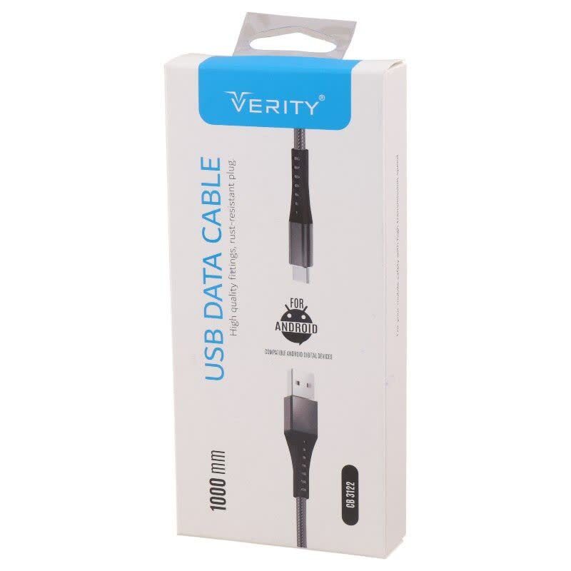 کابل میکرو یو اس بی فست شارژ وریتی CB3122 طول 1 متر