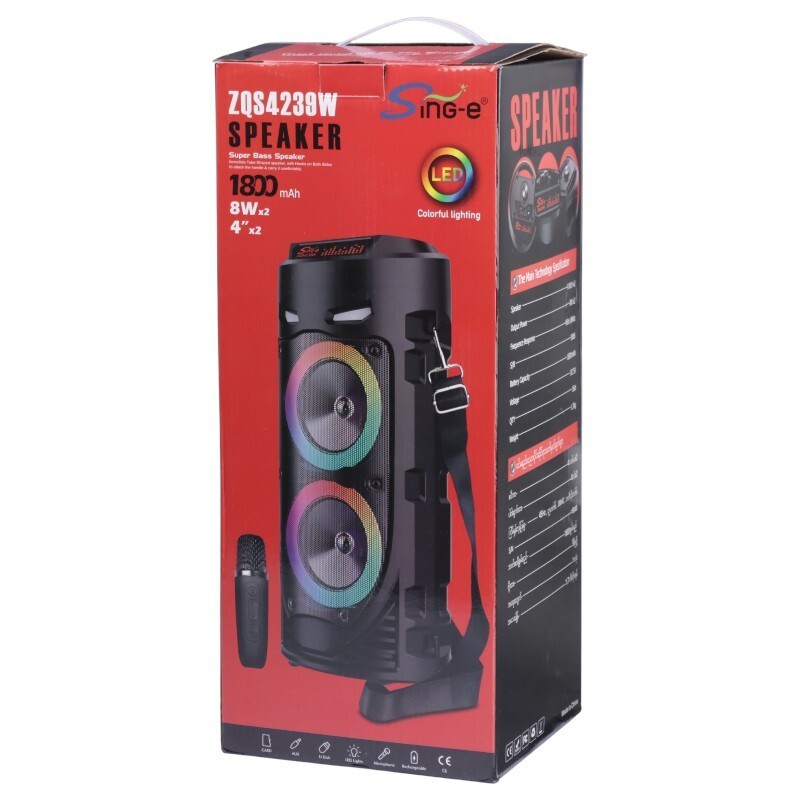 اسپیکر بلوتوثی سینگ ای ZQS4239 + میکروفون و ریموت کنترل
