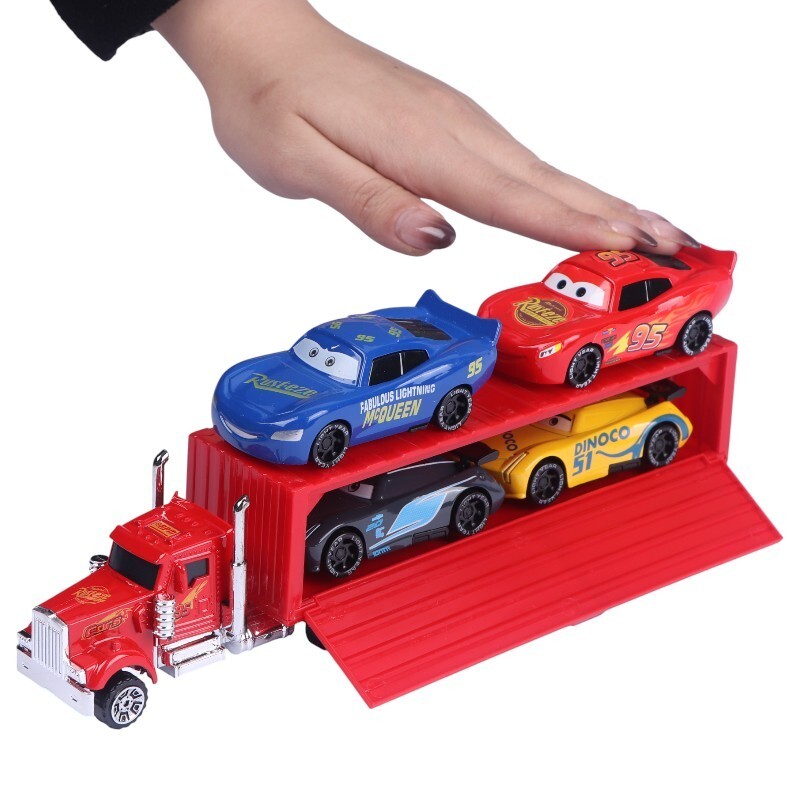 ماشین اسباب بازی قدرتی تریلی خودرو بر مک کویین Cars 3 Alloy No.1314-1 بسته 5 عددی