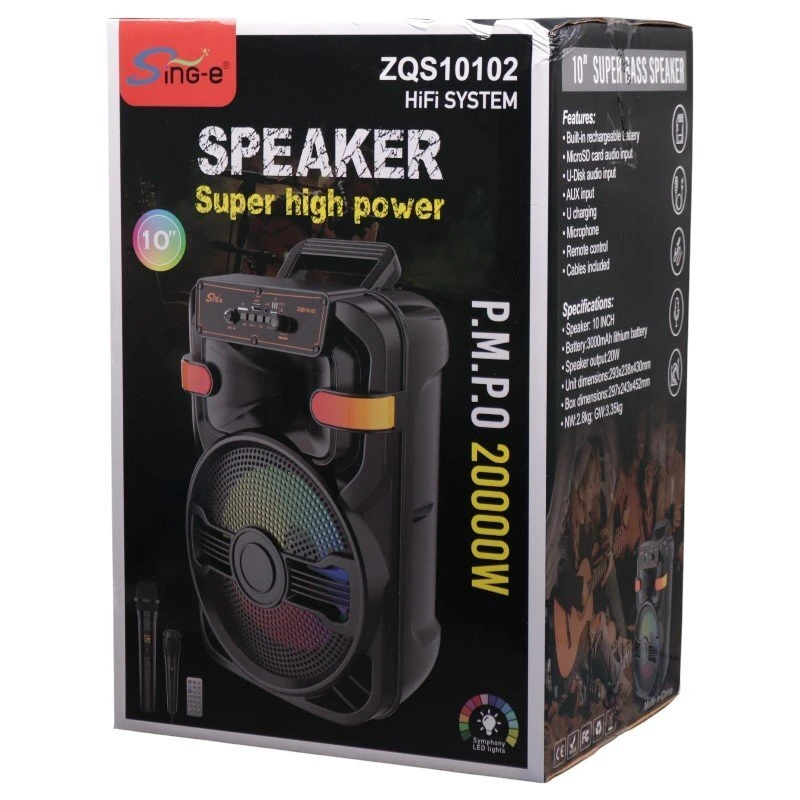 اسپیکر بلوتوثی سینگ ای ZQS10102 + میکروفون و ریموت کنترل