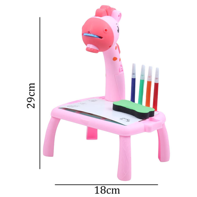 میز نقاشی پروژکتور دار طرح زرافه NO.222-10