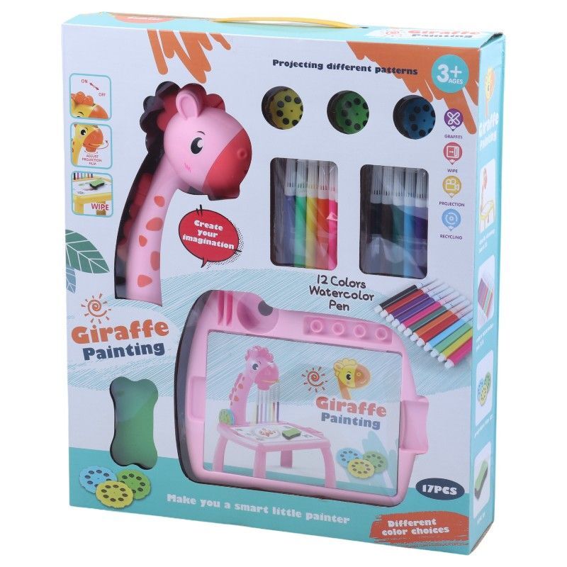 میز نقاشی پروژکتور دار طرح زرافه NO.222-10