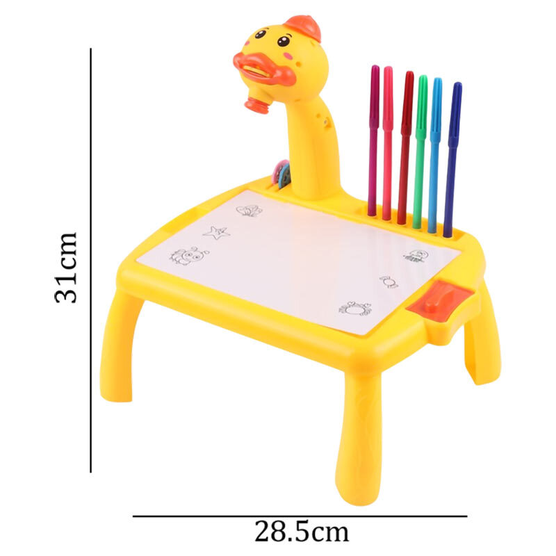 میز نقاشی پروژکتور دار طرح اردک کد RFY222-10